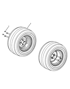 Wheel Assembly Diagram and Parts List for L60-KH (53AH8CTD050-27HP)(2011) Cub Cadet Lawn Tractor